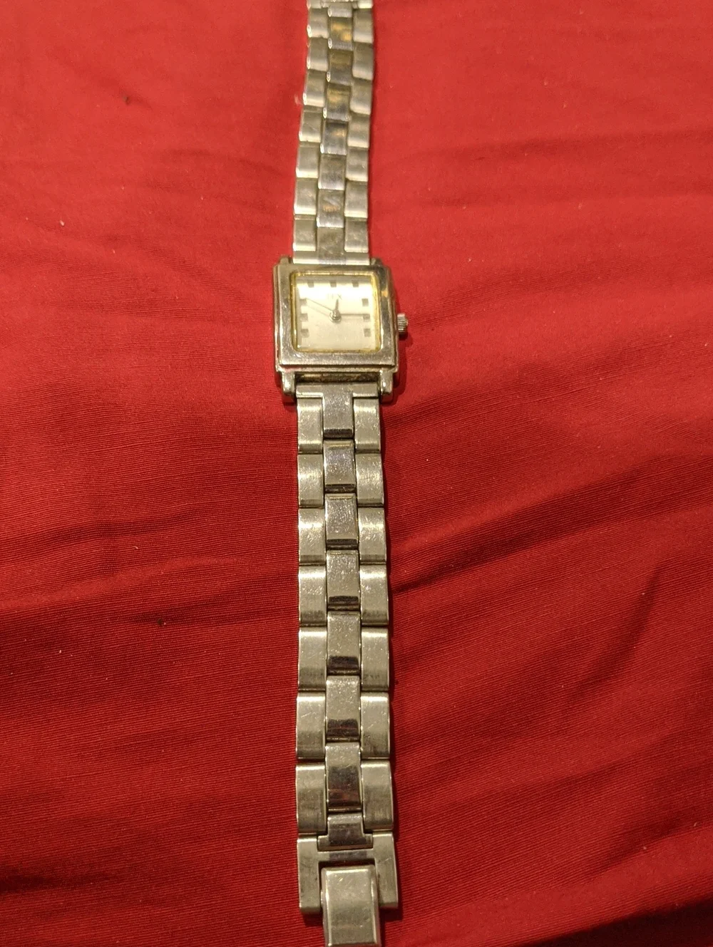 Tfx By Bulova Silver Square Dial Women's Bracelet Watch